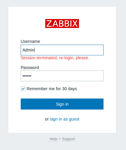 ZabbixLogin