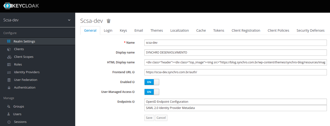 Configuration Synchro Foundation   Keycloak Realm 