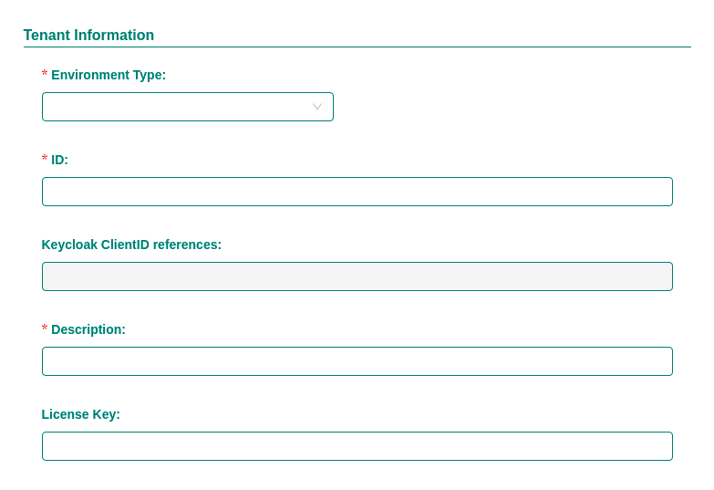 Tenant information