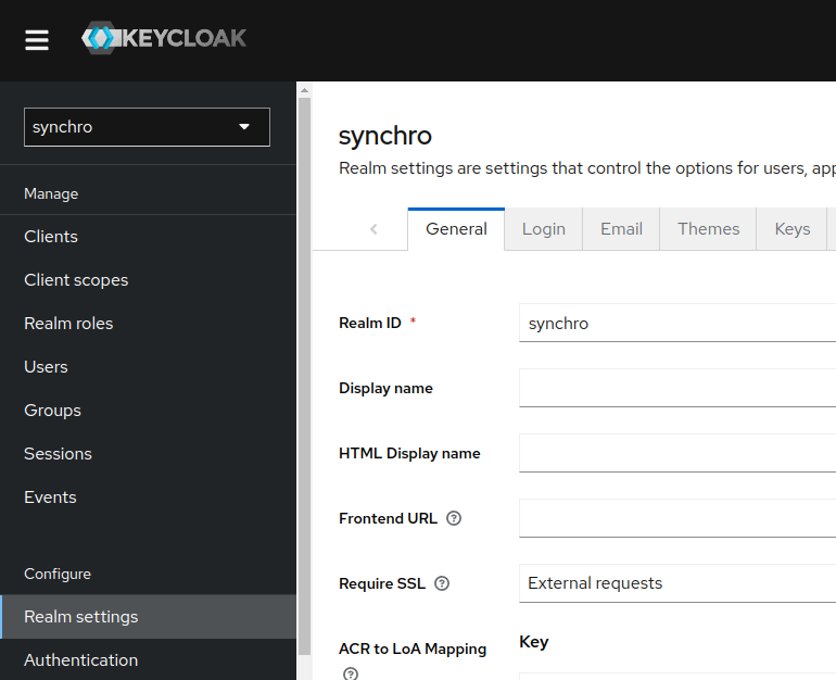 Keycloak realm
